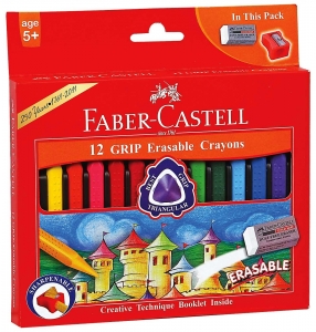 Faber Castell Erasable Crayons Grip (Pack of 12)